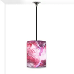 Ceiling Hanging Pendant Lamp Shade - Space Pink Watercolor