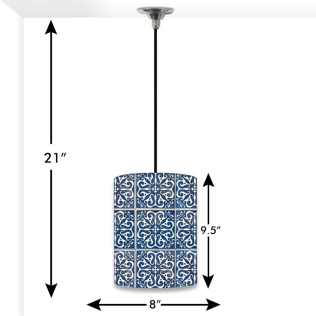 Ceiling Hanging Pendant Lamp Shade - Tiles Pattern