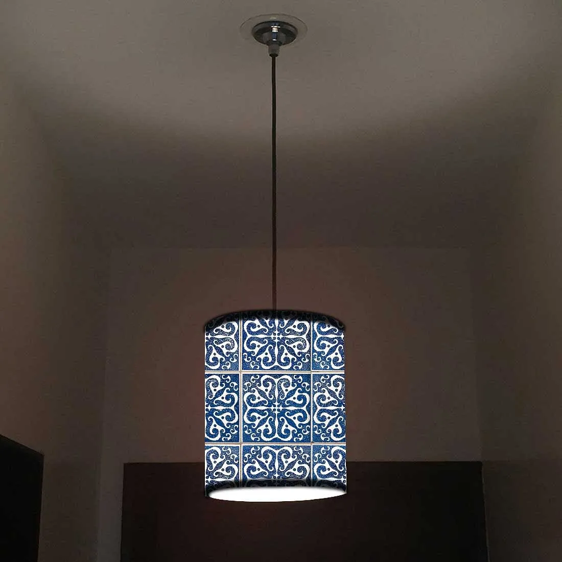 Ceiling Hanging Pendant Lamp Shade - Tiles Pattern