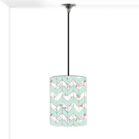 Ceiling Hanging Pendant Lamp Shade - White Green Marble Pastle