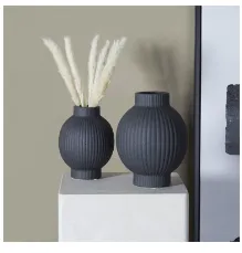 CERAMIC RIBBED VASE
