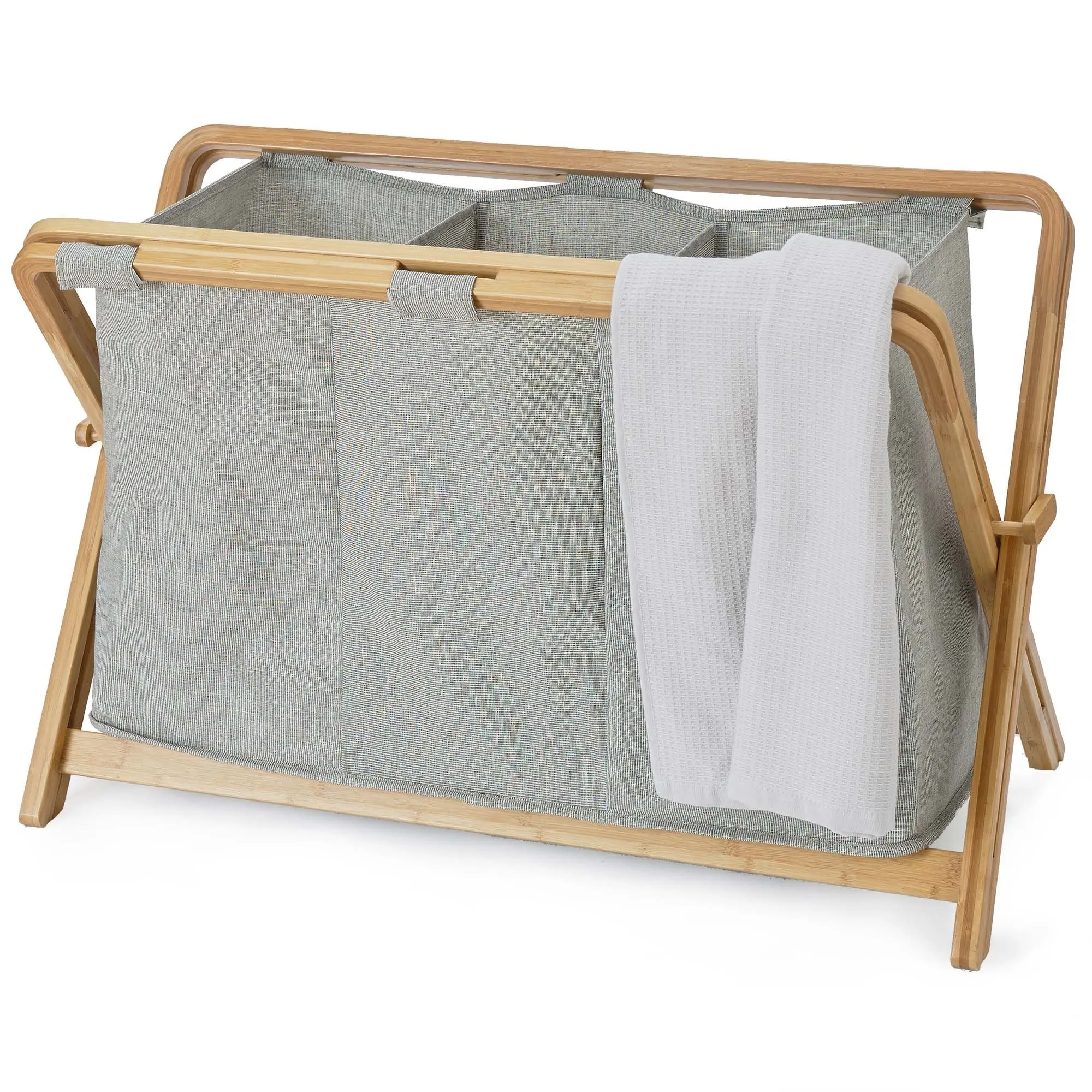 Champa Laundry Basket [Black/White/Brown]
