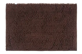 Chenille Accent Rug, 18 x 28 in, Coffee Brown