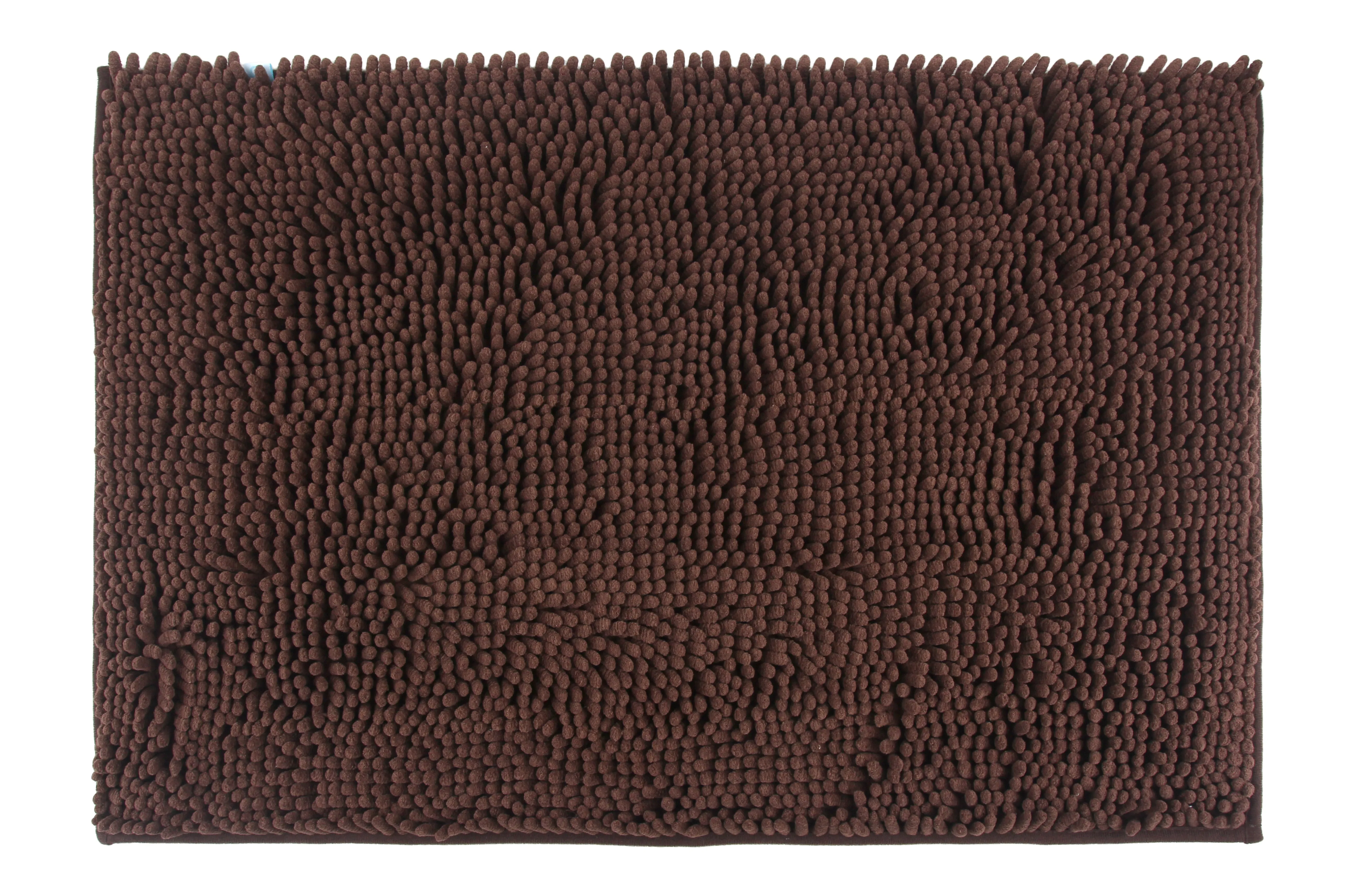 Chenille Accent Rug, 18 x 28 in, Coffee Brown