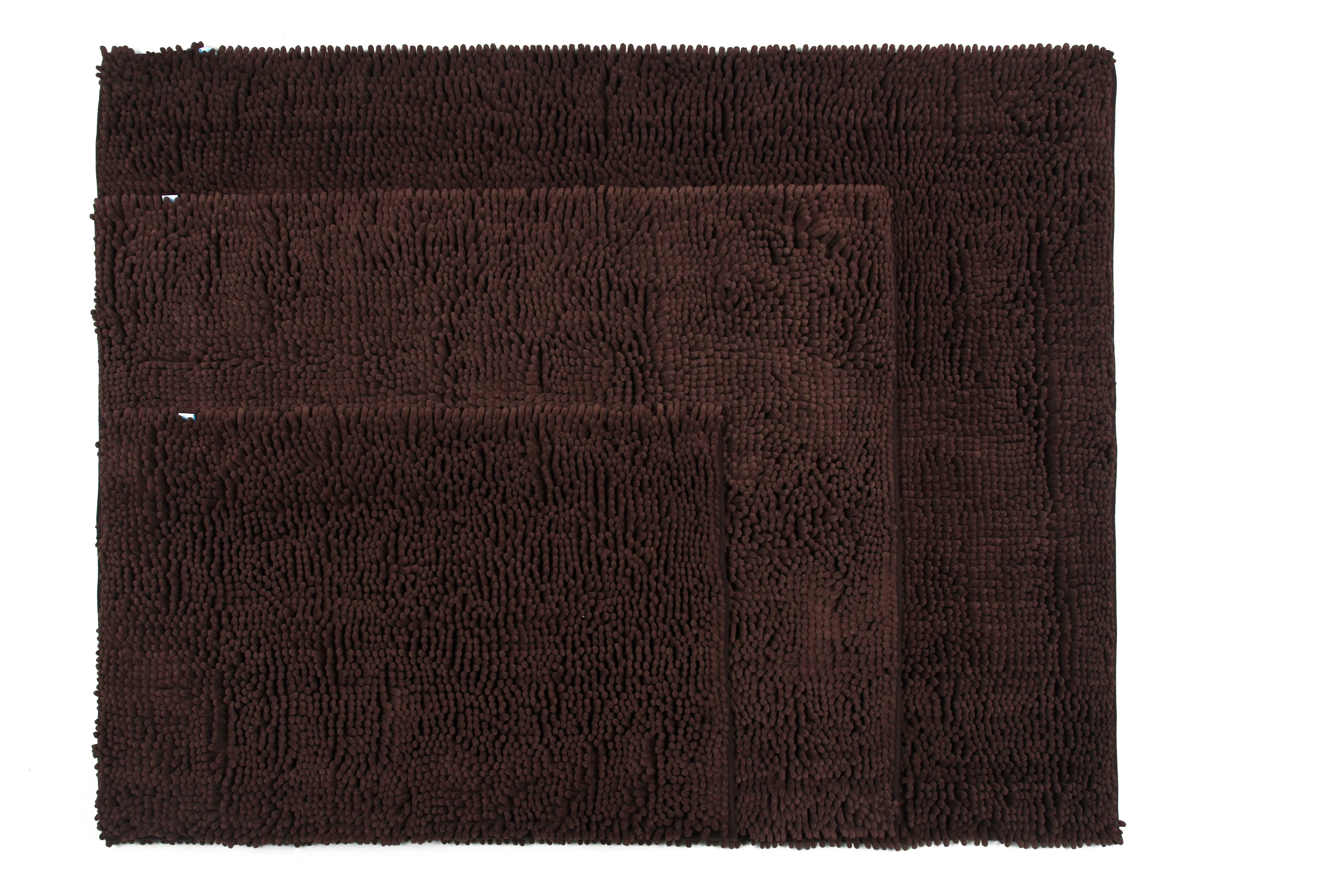Chenille Accent Rug, 18 x 28 in, Coffee Brown