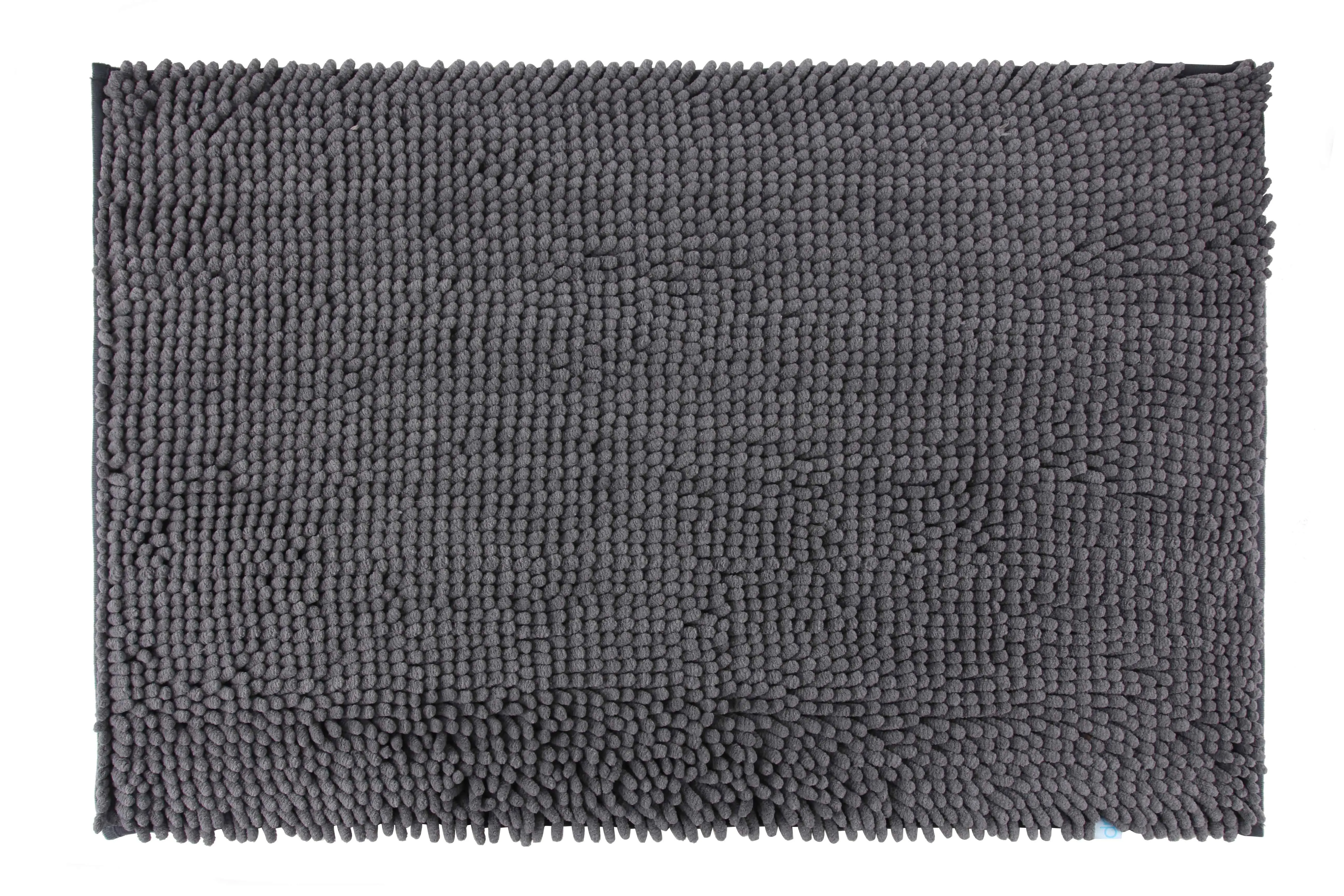 Chenille Accent Rug, 18 x 28 in, Pewter Grey