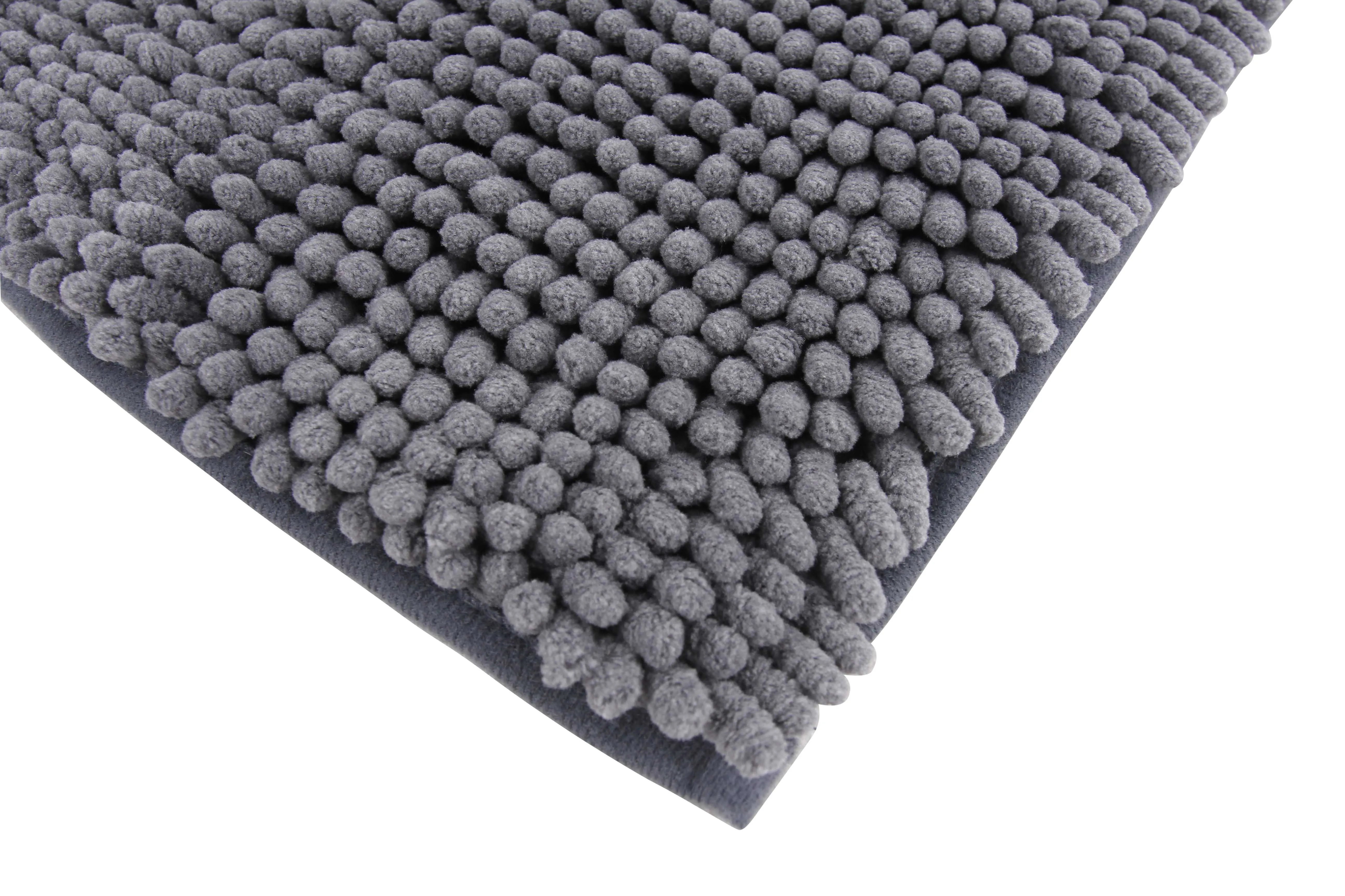 Chenille Accent Rug, 18 x 28 in, Pewter Grey