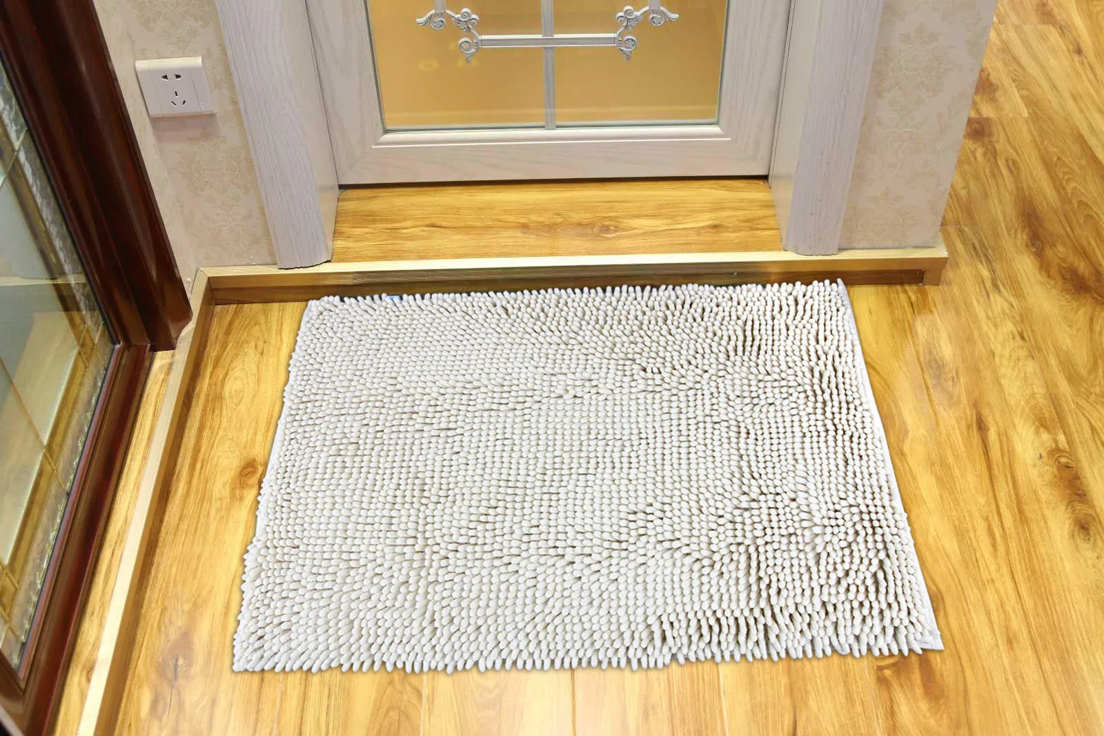 Chenille Accent Rug, 28 x 36 in, Ivory