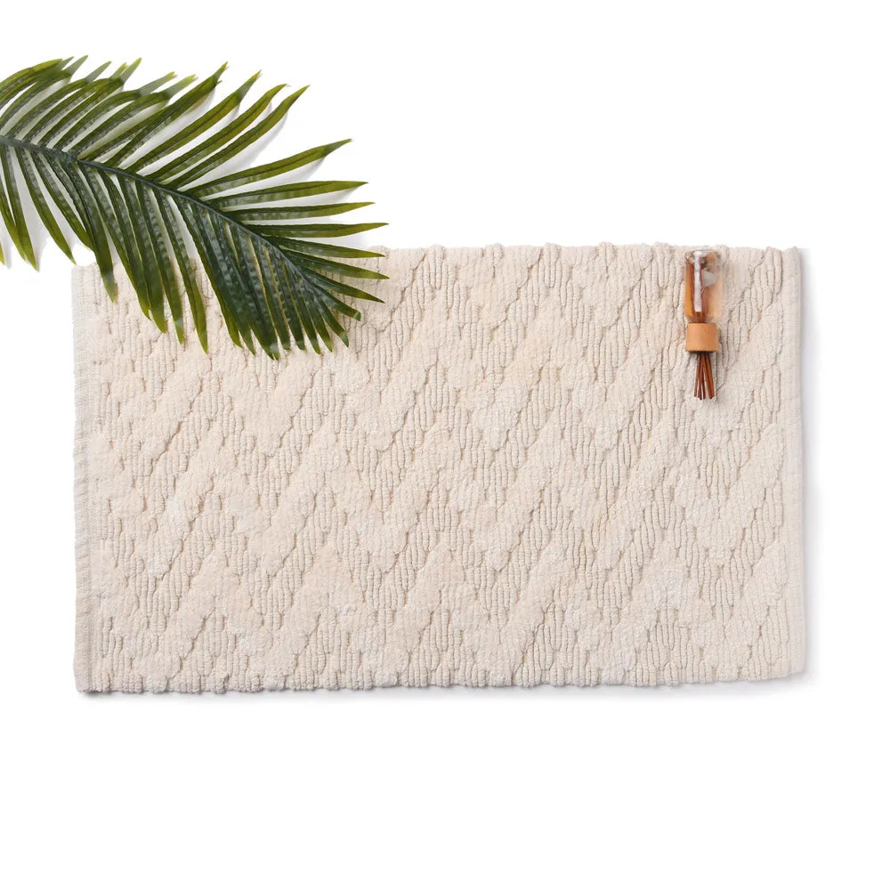 Chevron Cotton Anti Slip Bath mat