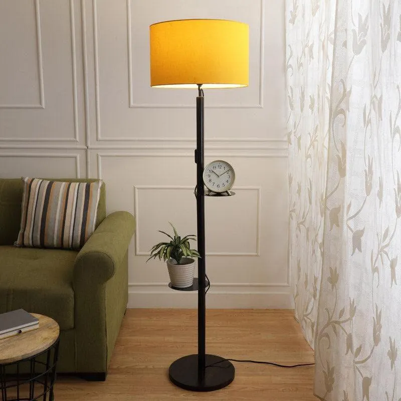 Citrine Musa Floor Lamp With Shelf