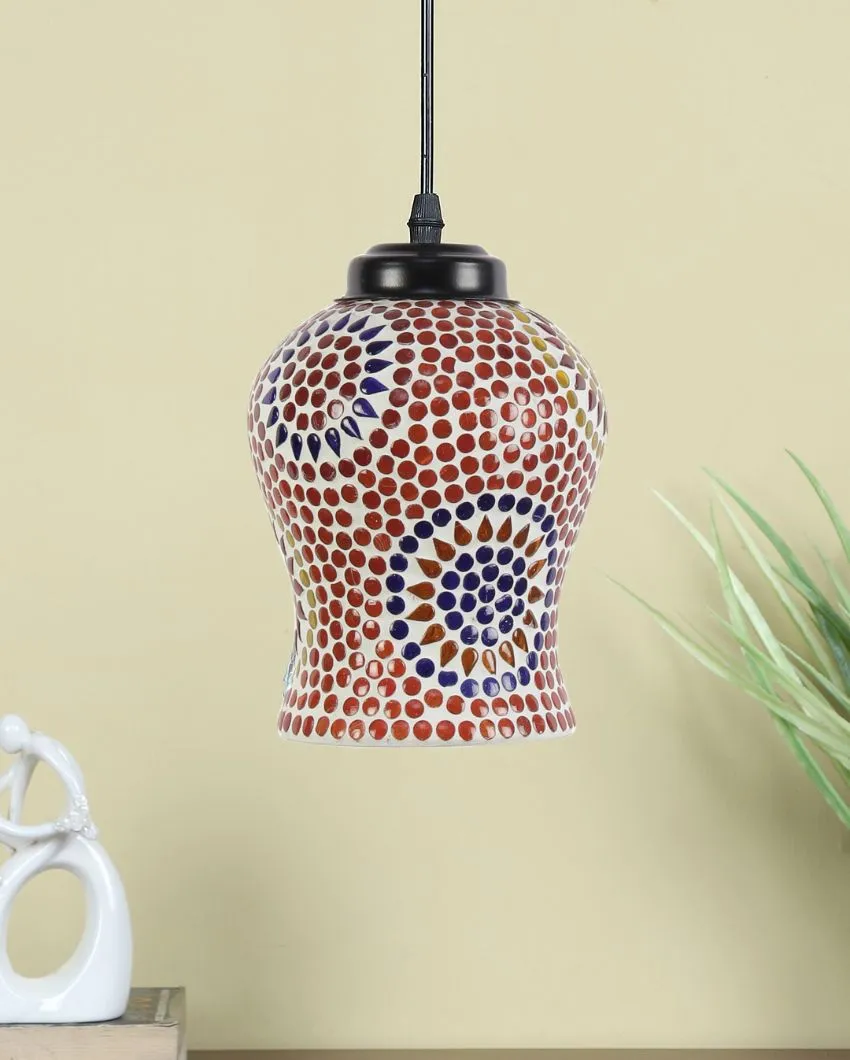 Classic Style Mosaic Glass Hanging Lamp | 4.5 x 20 inches