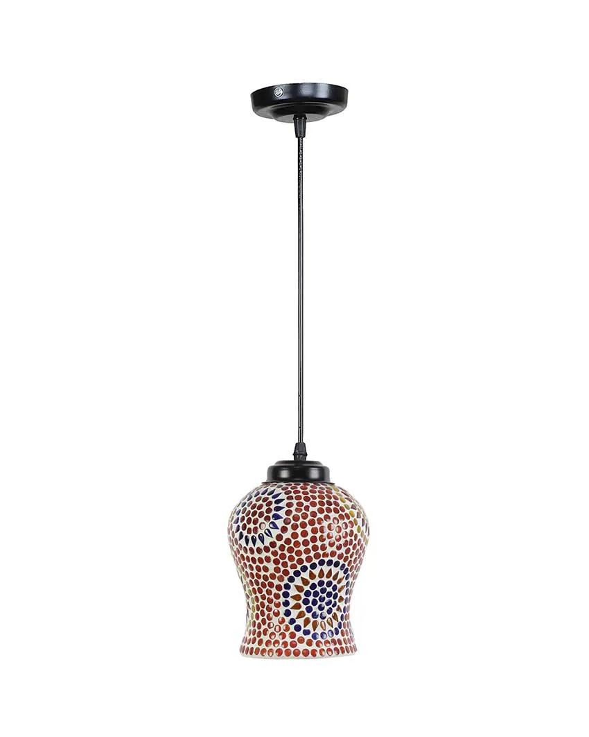 Classic Style Mosaic Glass Hanging Lamp | 4.5 x 20 inches