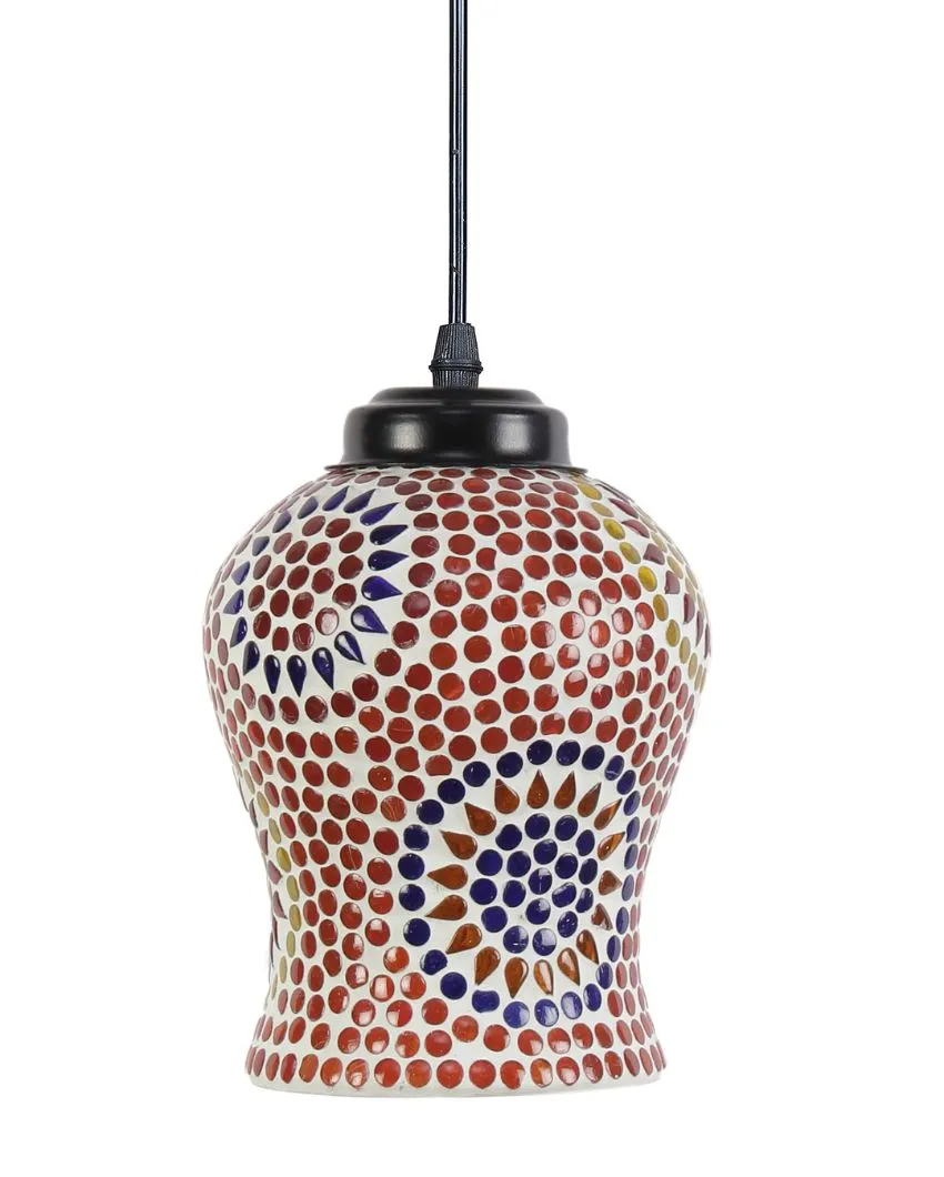 Classic Style Mosaic Glass Hanging Lamp | 4.5 x 20 inches