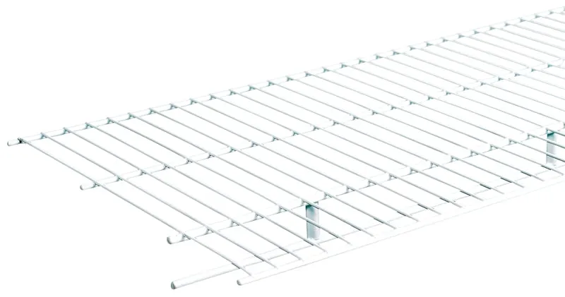 ClosetMaid 37305 Wire Shelf, 100 lb, 1-Level, 16 in L, 144 in W, Steel, White :EA: QUANTITY: 6