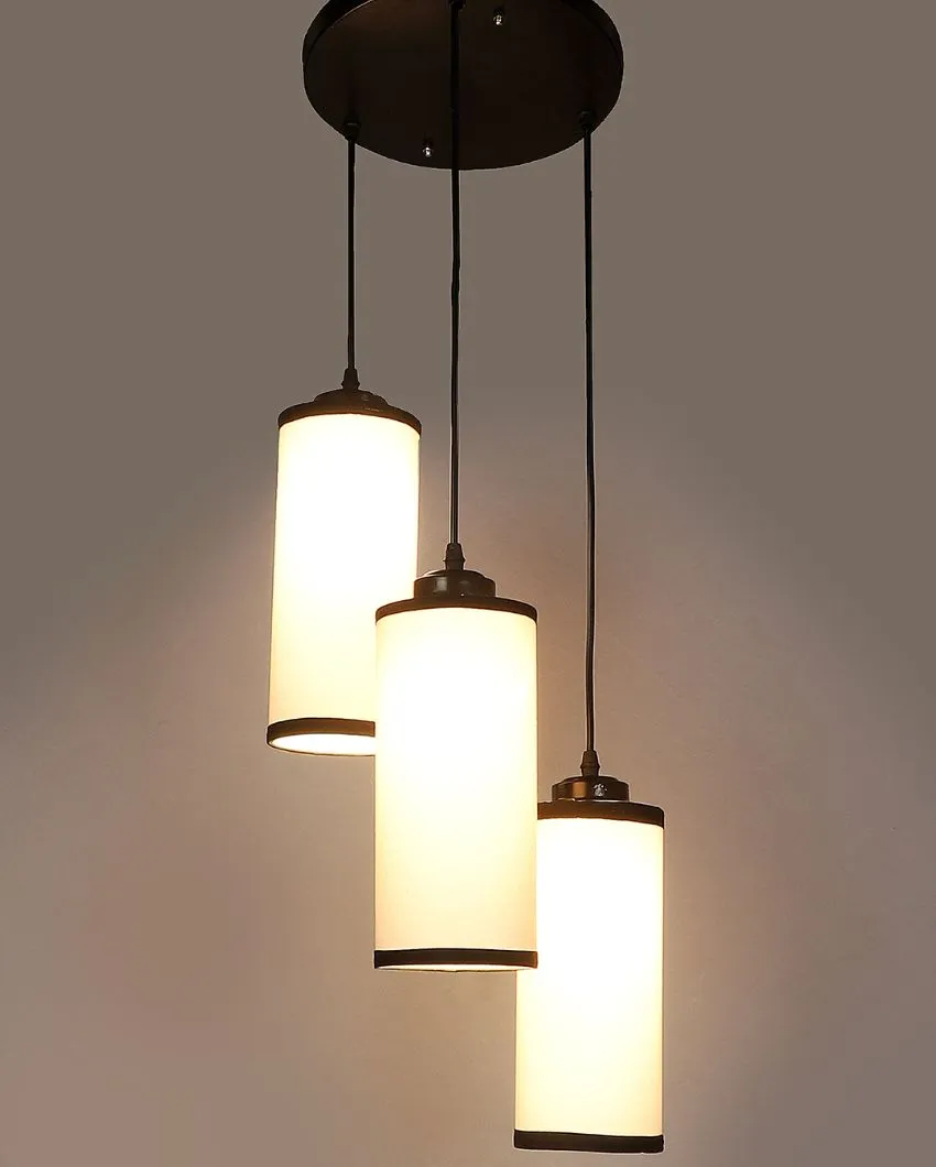 Cylindrical Cotton Drum Cluster Hanging Lamp