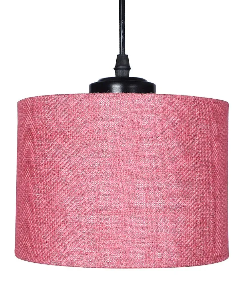 Elegant Jute Round Drum Cluster Hanging Lamp