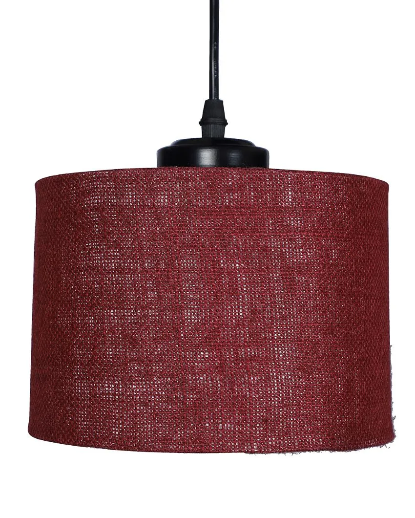 Elegant Jute Round Drum Cluster Hanging Lamp