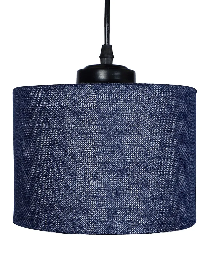 Elegant Jute Round Drum Cluster Hanging Lamp
