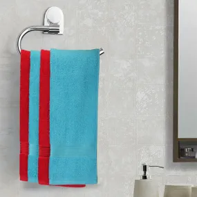 Eva Quick Dry Hand Towel (Blue & Red) - Set Of Four
