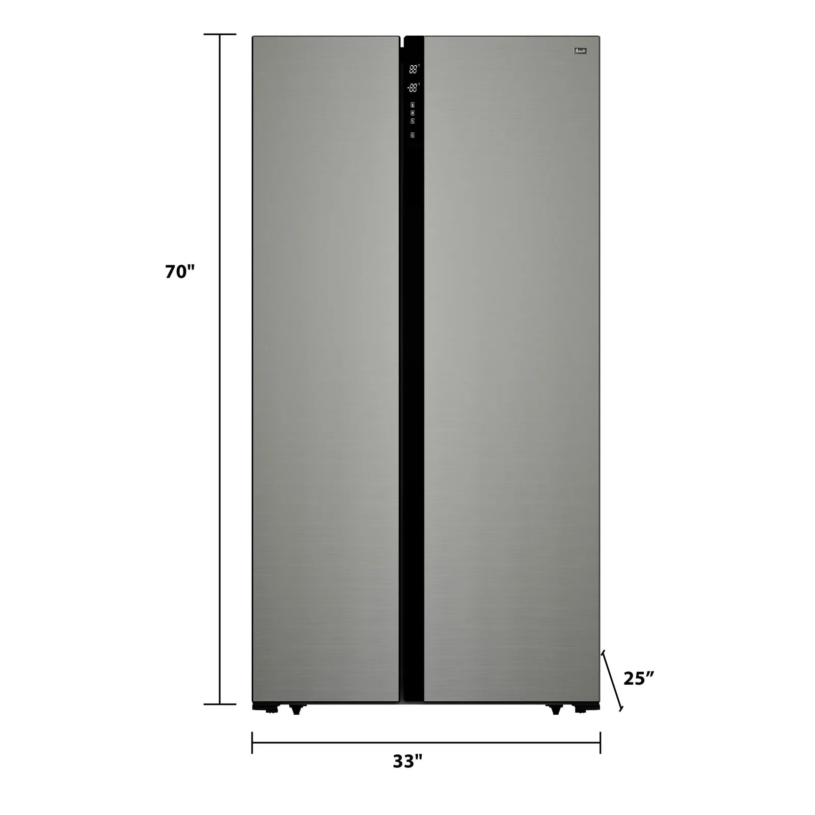 FFS157L3S Avanti 15.6 cu. ft. Side-by-Side Apartment Size Refrigerator - Stainless Steel / 15.6 cu. ft.