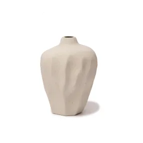 Flower Seed Vase - Light Sand White