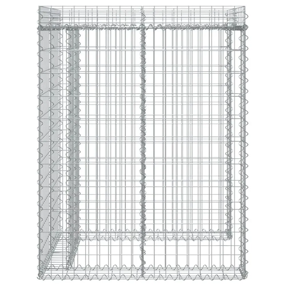 Gabion Wall for Triple Garbage Wheelie Bin Galvanised Iron