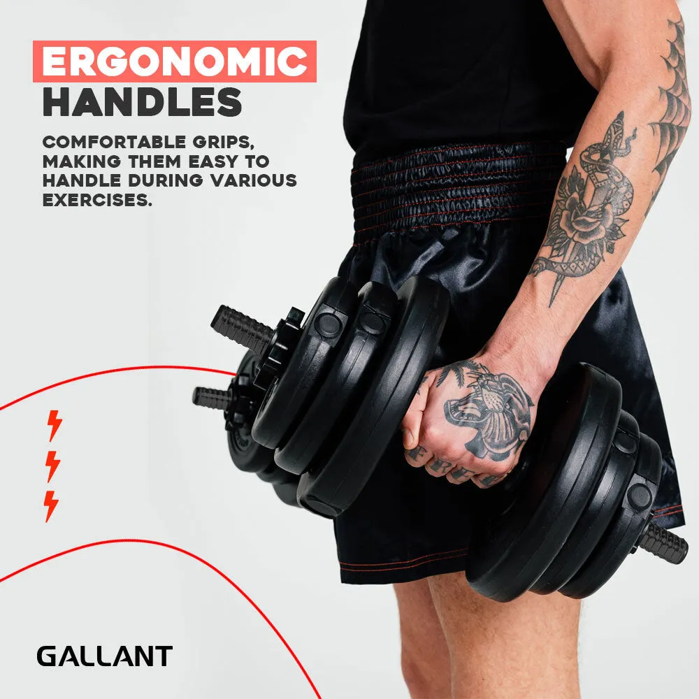 Gallant 20kg Adjustable Weights Dumbbells Set