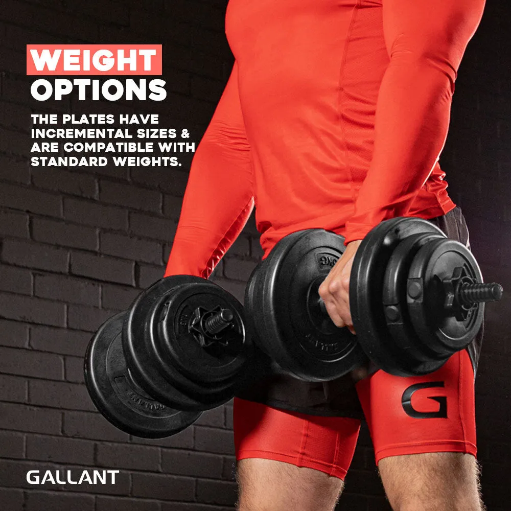 Gallant 20kg Adjustable Weights Dumbbells Set
