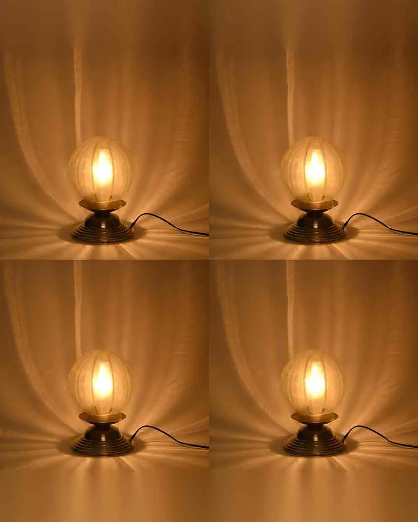 Geranio Decorative Home LED Compatible Stylish Night Table Lamp | 6 x 8 inches