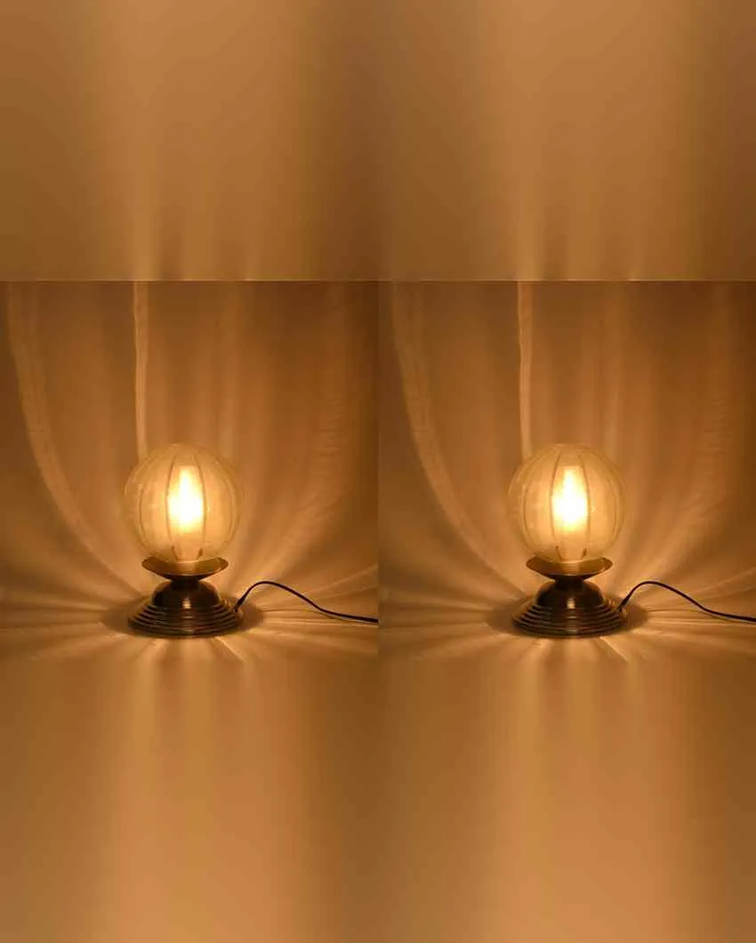 Geranio Decorative Home LED Compatible Stylish Night Table Lamp | 6 x 8 inches