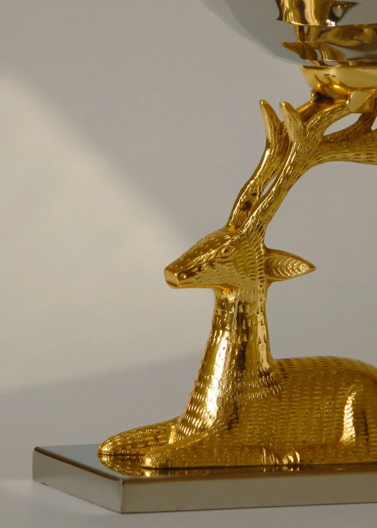 Golden Deer Head Bowl Metal