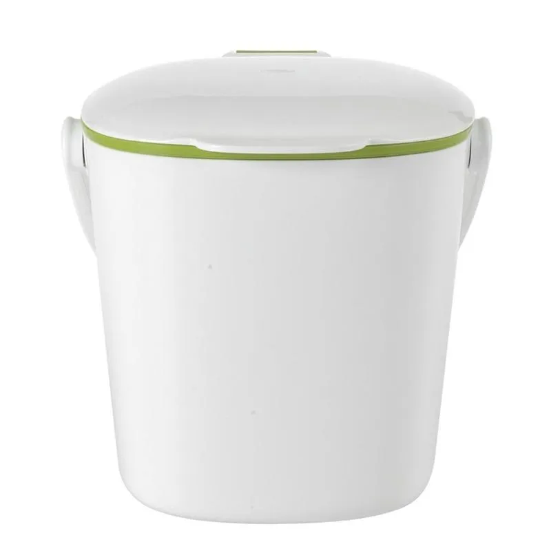 Good Grips White Compost Bin with Smooth Green Interior