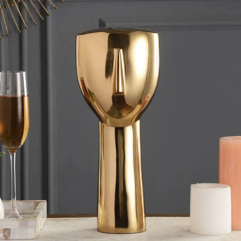 Half Face Showpiece - Gold