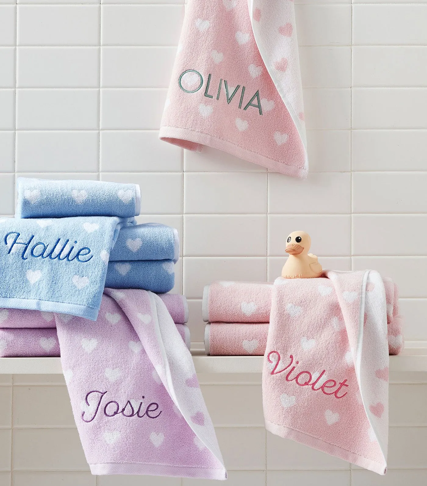 Heart Bath Towel Collection Lilac