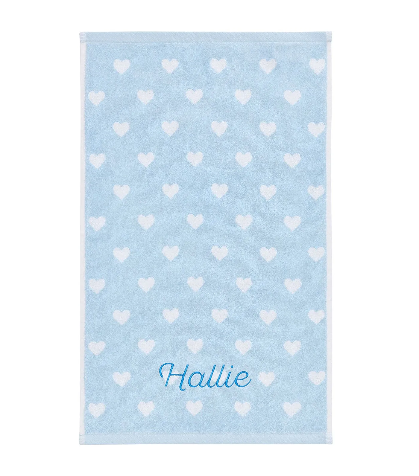 Heart Bath Towel Collection Porcelain Blue