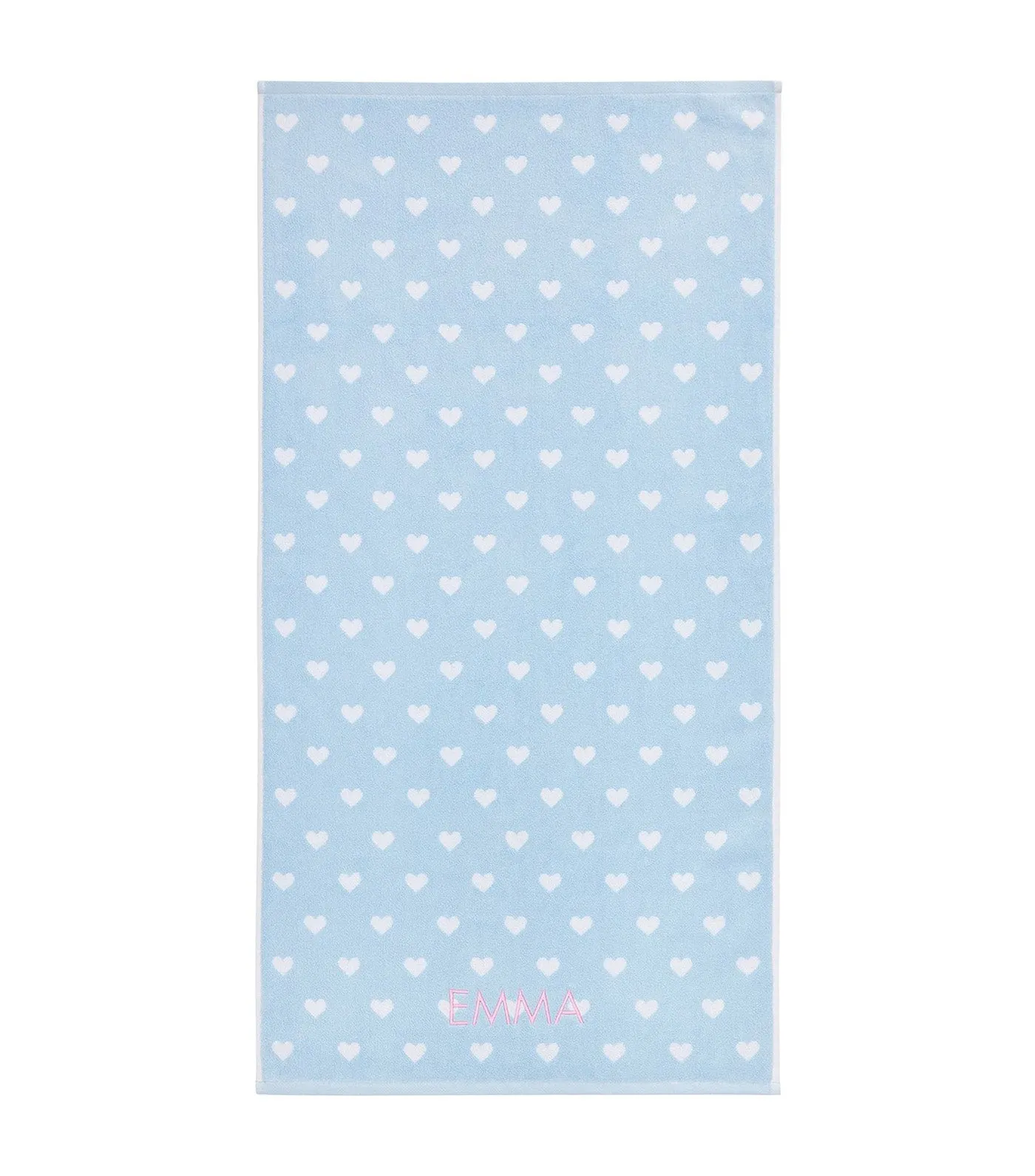 Heart Bath Towel Collection Porcelain Blue
