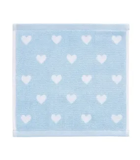 Heart Bath Towel Collection Porcelain Blue