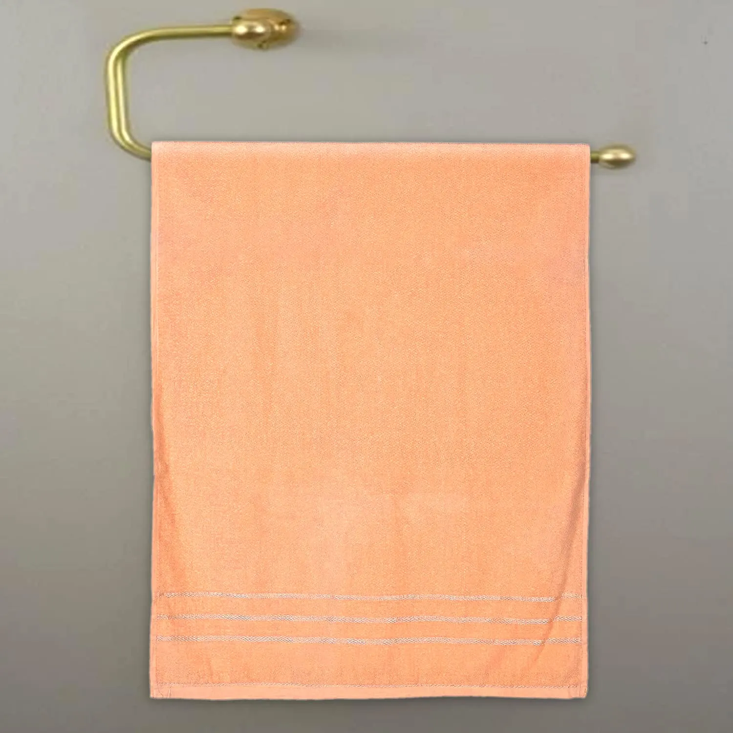 Heart Home Soft Cotton Bath Towel for Hands, Face, Newborn Babies, Toddlers, Children, 19"x38"- Pack of 2 (Blue & Peach)