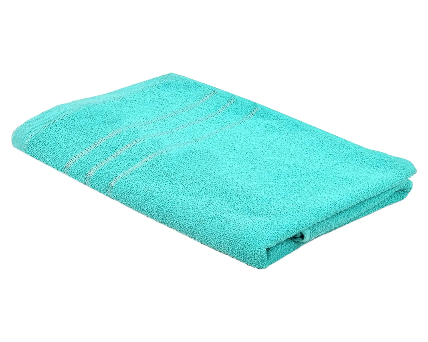 Heart Home Soft Cotton Bath Towel for Hands, Face, Newborn Babies, Toddlers, Children, 19"x38"- Pack of 2 (Blue & Peach)