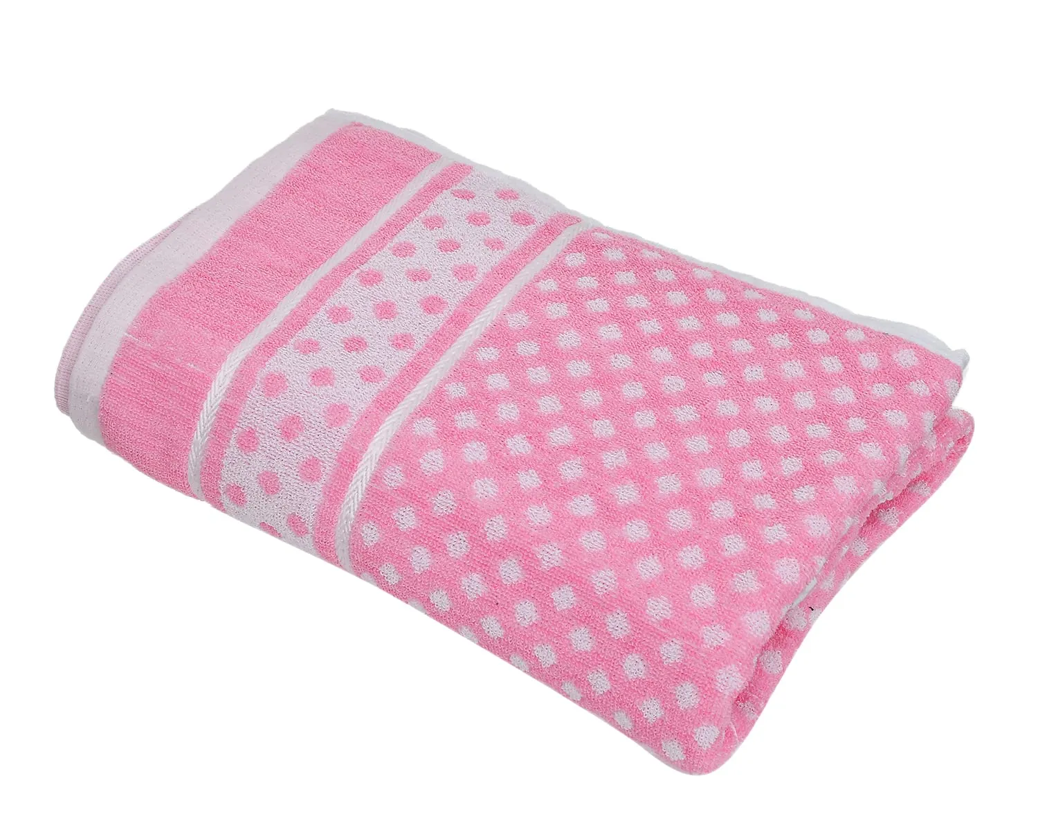Heart HomeDot Printed Super Soft, Fluffy, and Absorbent, Cotton Bath Towel Perfect for Daily Use, 30"x60"- Pack of 4 (Pink)