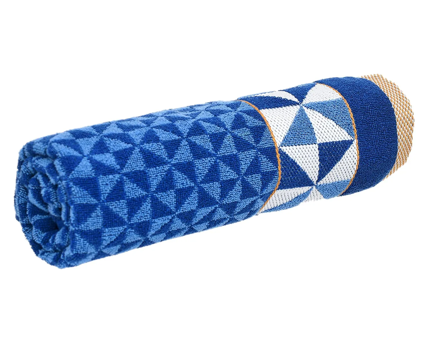 Heart HomeTringle Printed Super Soft, Fluffy, and Absorbent, Cotton Bath Towel Perfect for Daily Use, 30"x60"(Blue)