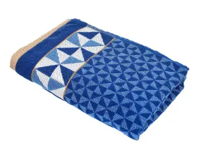 Heart HomeTringle Printed Super Soft, Fluffy, and Absorbent, Cotton Bath Towel Perfect for Daily Use, 30"x60"(Blue)