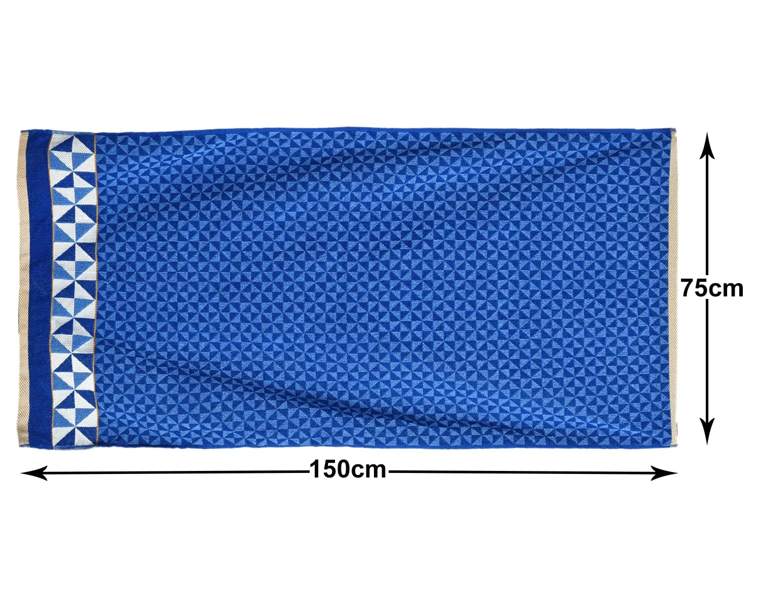 Heart HomeTringle Printed Super Soft, Fluffy, and Absorbent, Cotton Bath Towel Perfect for Daily Use, 30"x60"(Blue)