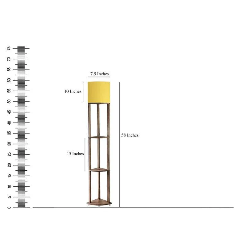 Honey Yuno Floor Lamp With Shelf