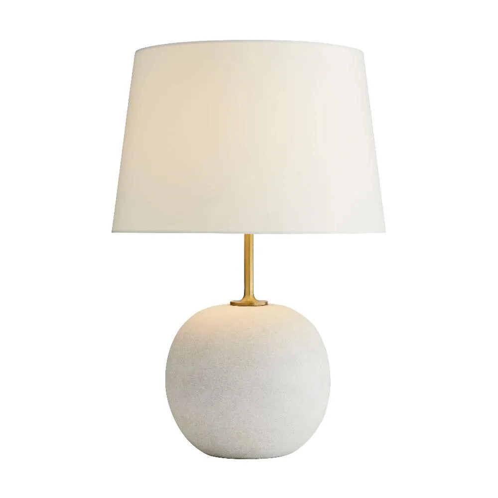 Ivory and Antique Brass Lamp