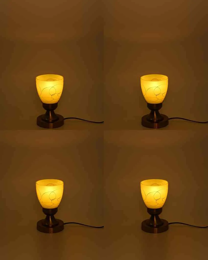 Jazmín Decorative Home LED Compatible Stylish Night Table Lamp | 4 x 10 inches