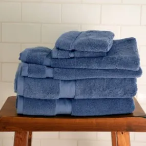 KAF Home - Flint Blue Bath Towels, Set/6