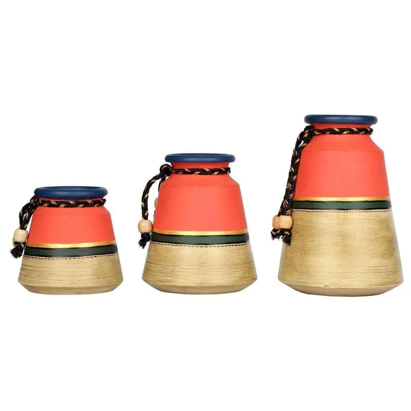 Kaira Madhubani Vase - Three Piece Set