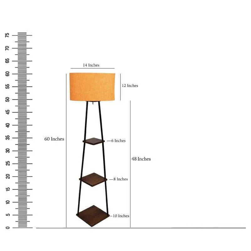 Kyomi Black Pyramid Floor Lamp