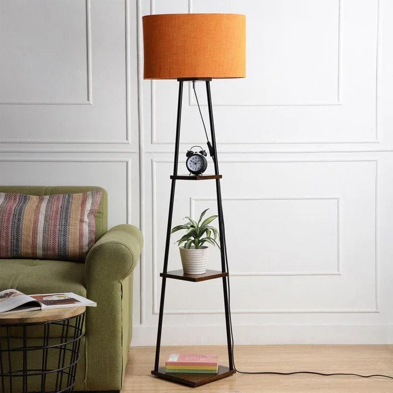 Kyomi Black Pyramid Floor Lamp